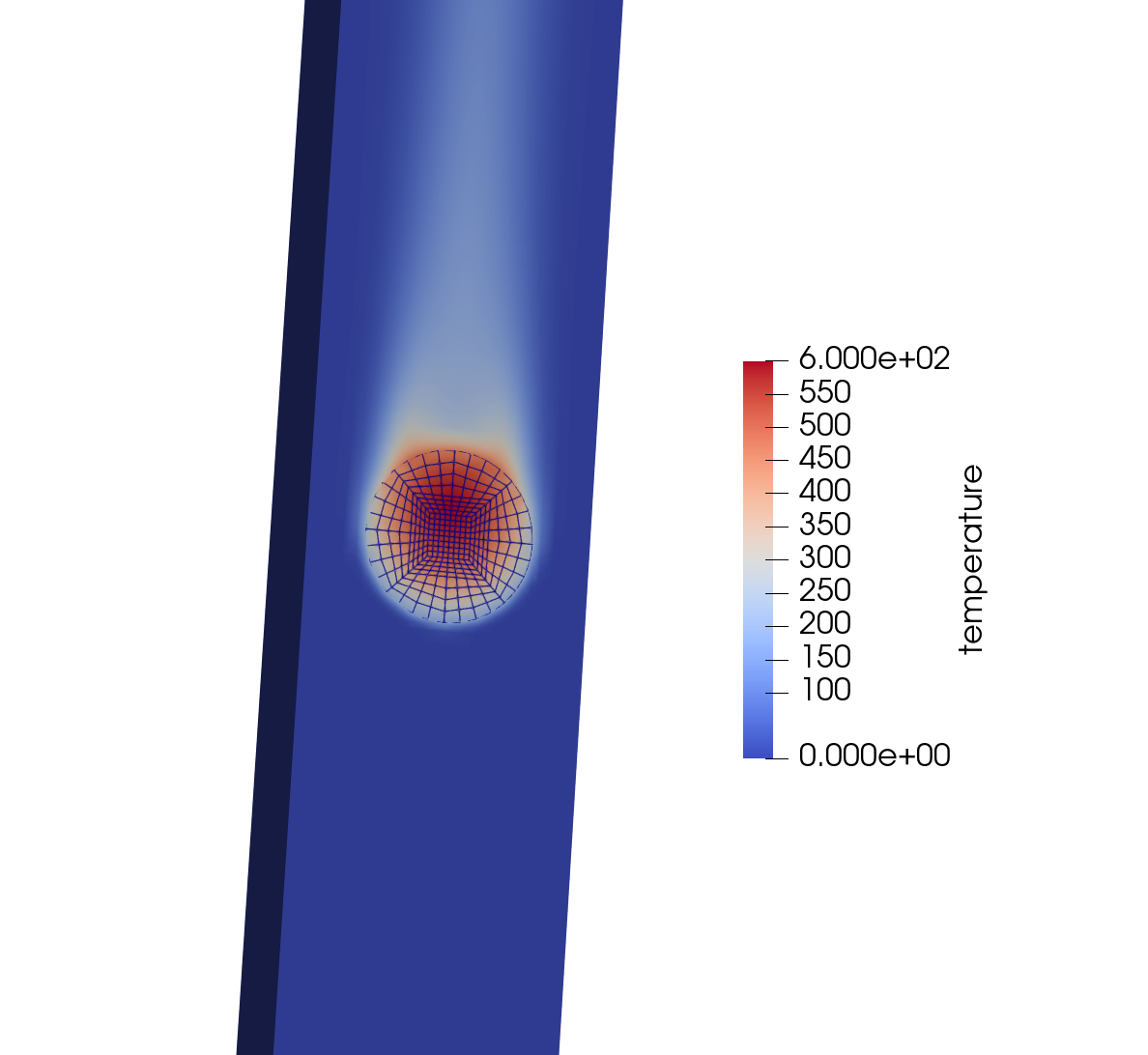 Fluid temperature (NekRS) and solid temperature (MOOSE)