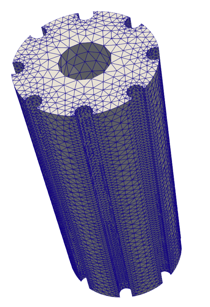 Tetrahedral mesh of the fuel volume.