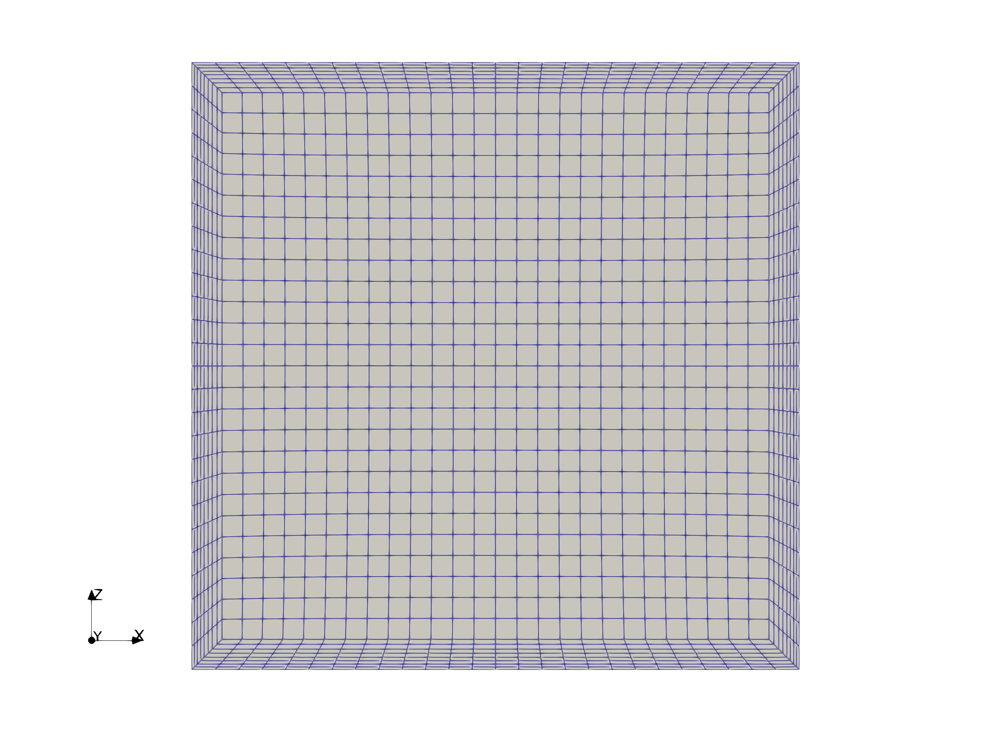 Computational mesh (1508 Elements).