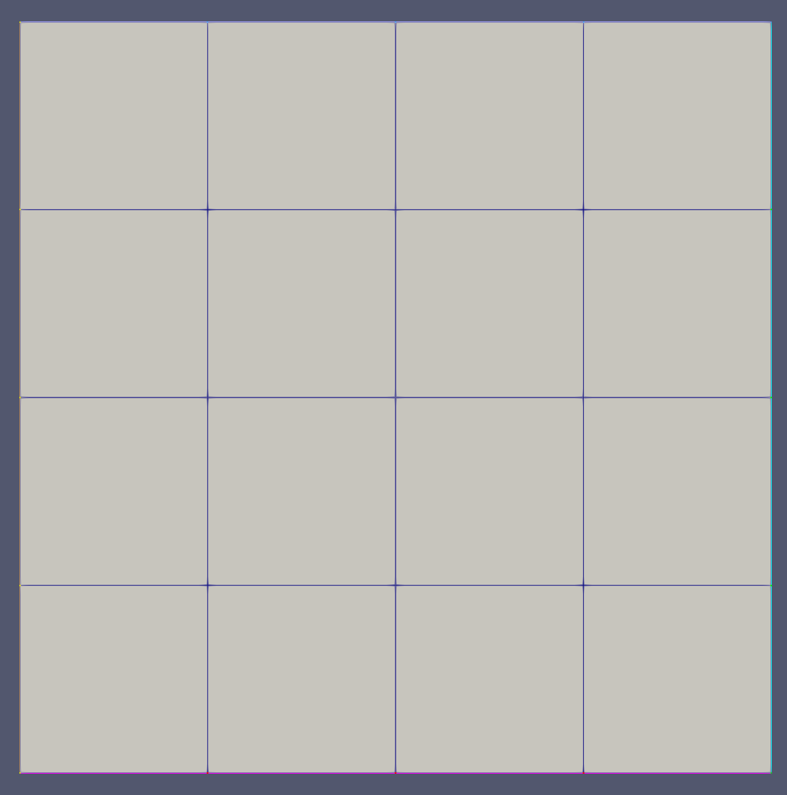 The simple one-block mesh to be trimmed by this mesh generator.