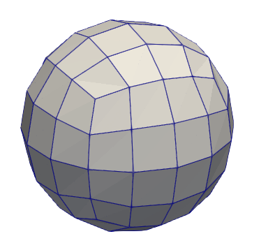 Mesh used for the solid heat conduction.