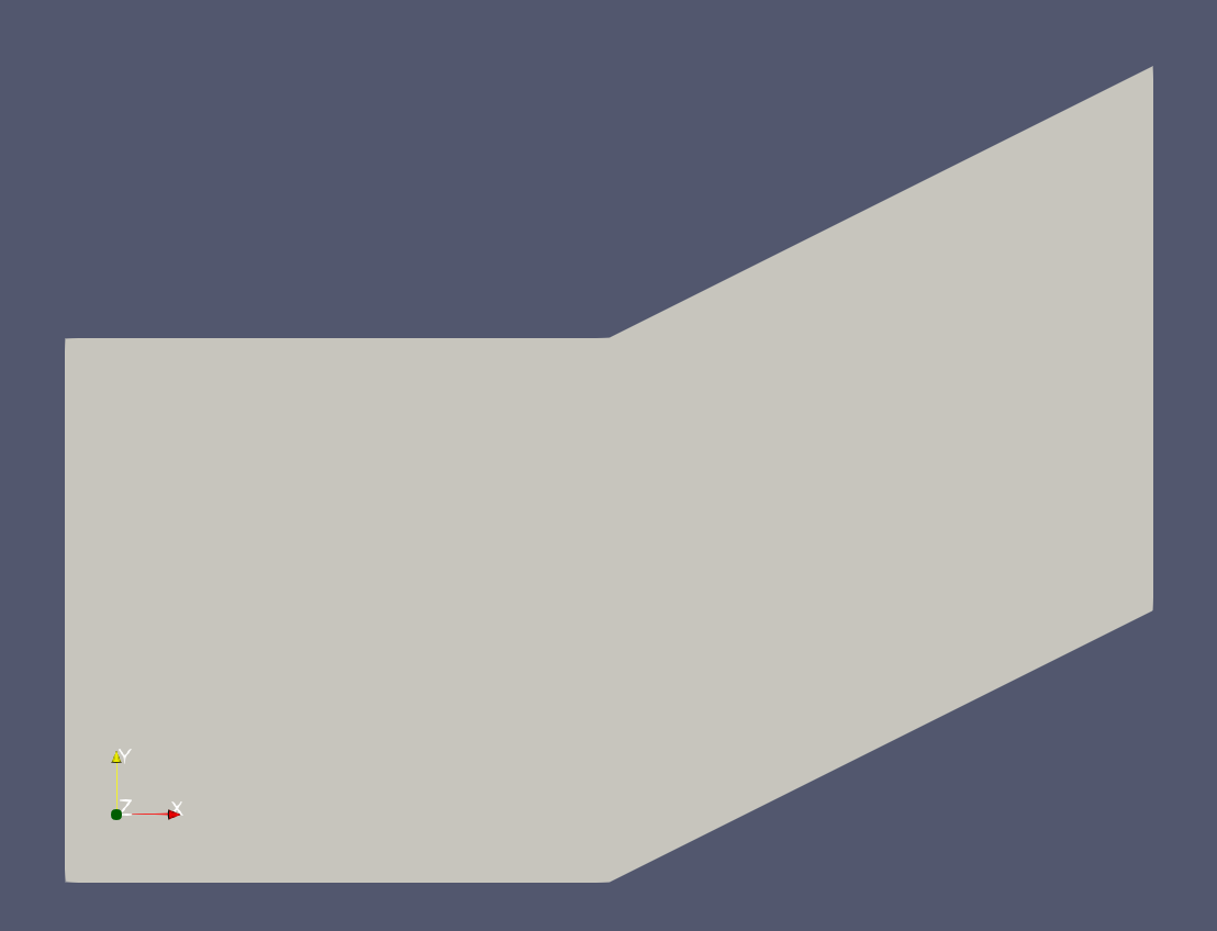 After, the right sideset has been extruded.