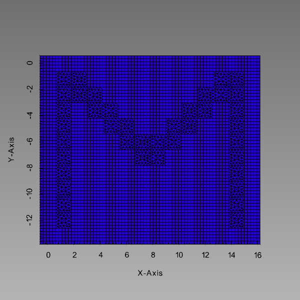Fig 3: Resulting mesh created using PatternedMesh.