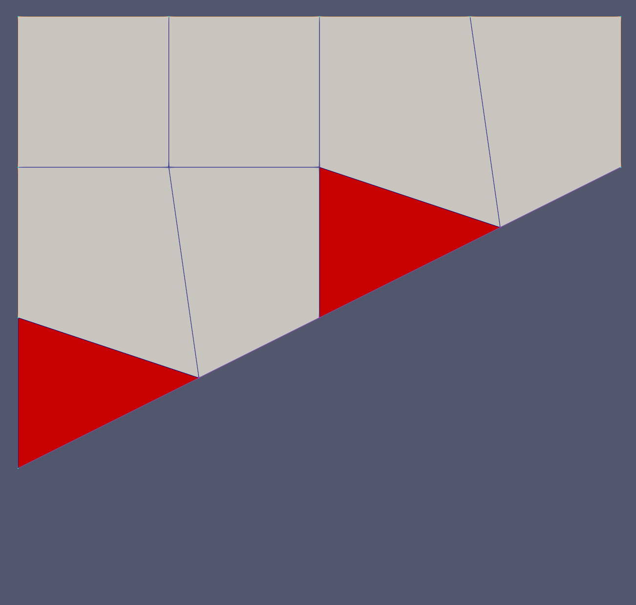 The simple one-block mesh cut using the `MOV_NODE` method.