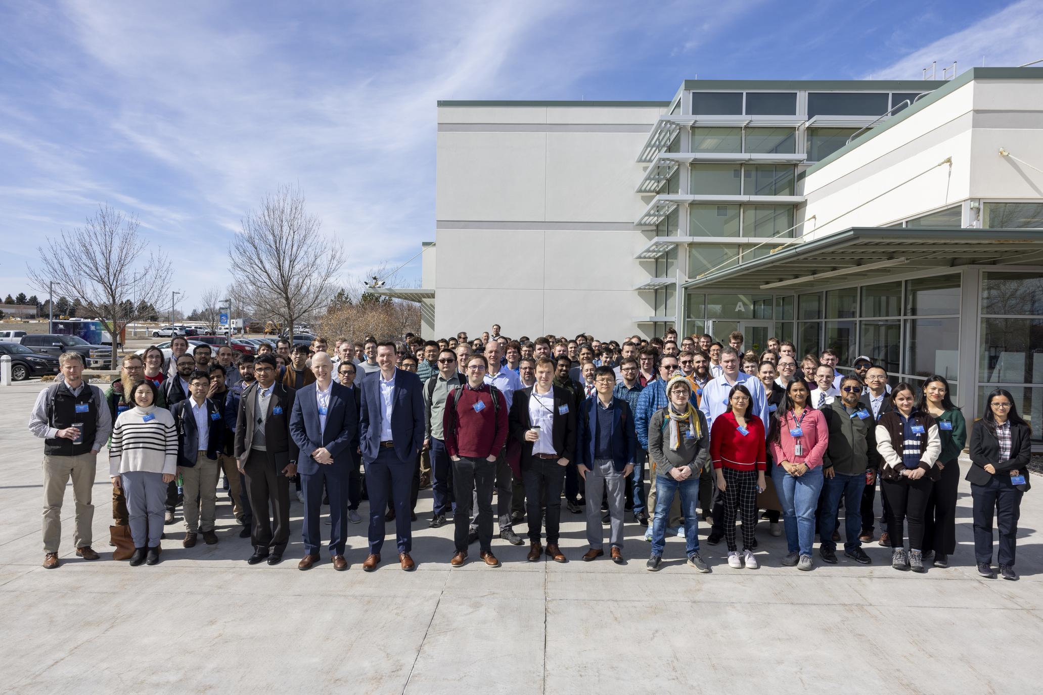 Attendees of the MOOSE International Workshop 2025 in front of the INL Meeting Center.