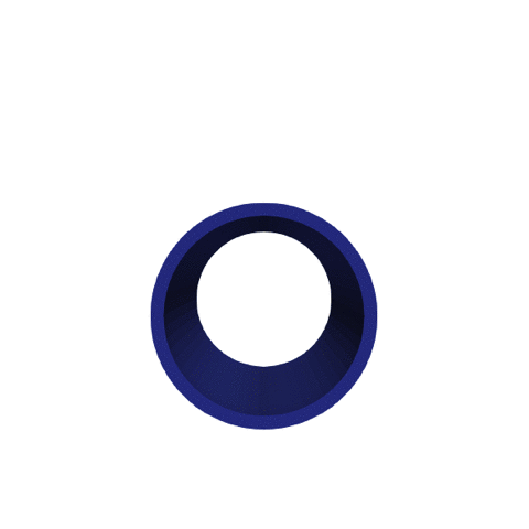Top view of the deformation of a cylinder with a cut prescribed by XFEM.