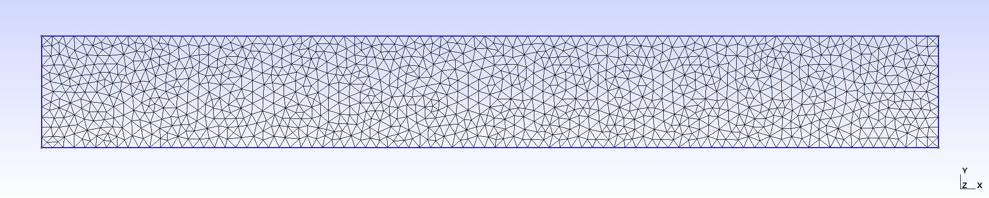 Mesh used in the waveguide transmission benchmark study.