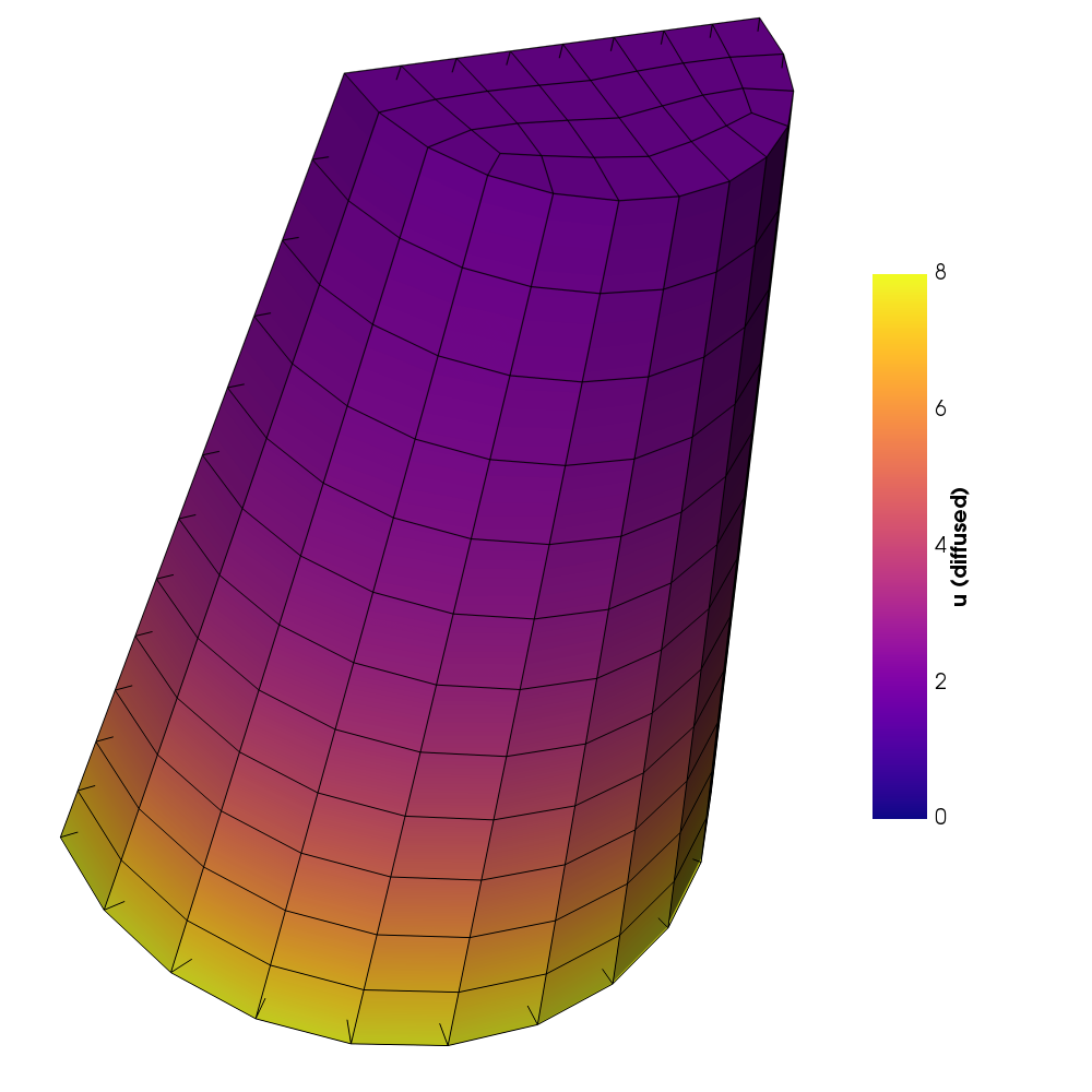 Final equilibrium state (t = 1 )