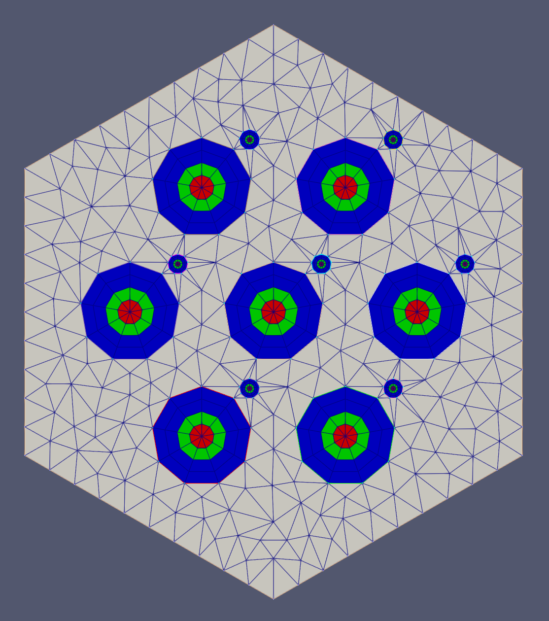Output example of hexagonal patterning.