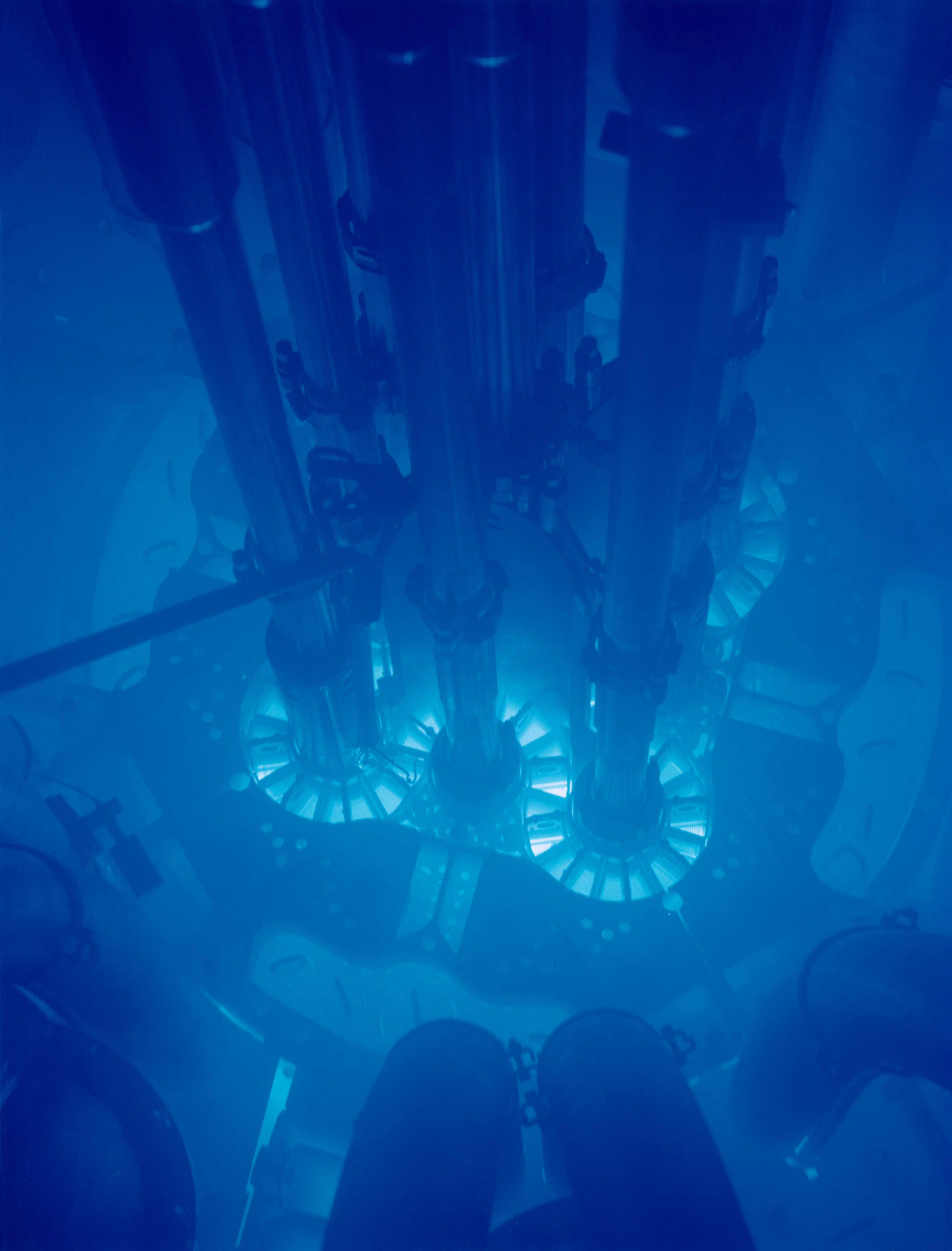 Advanced Test Reactor, demonstrating Cherenkov radiation.