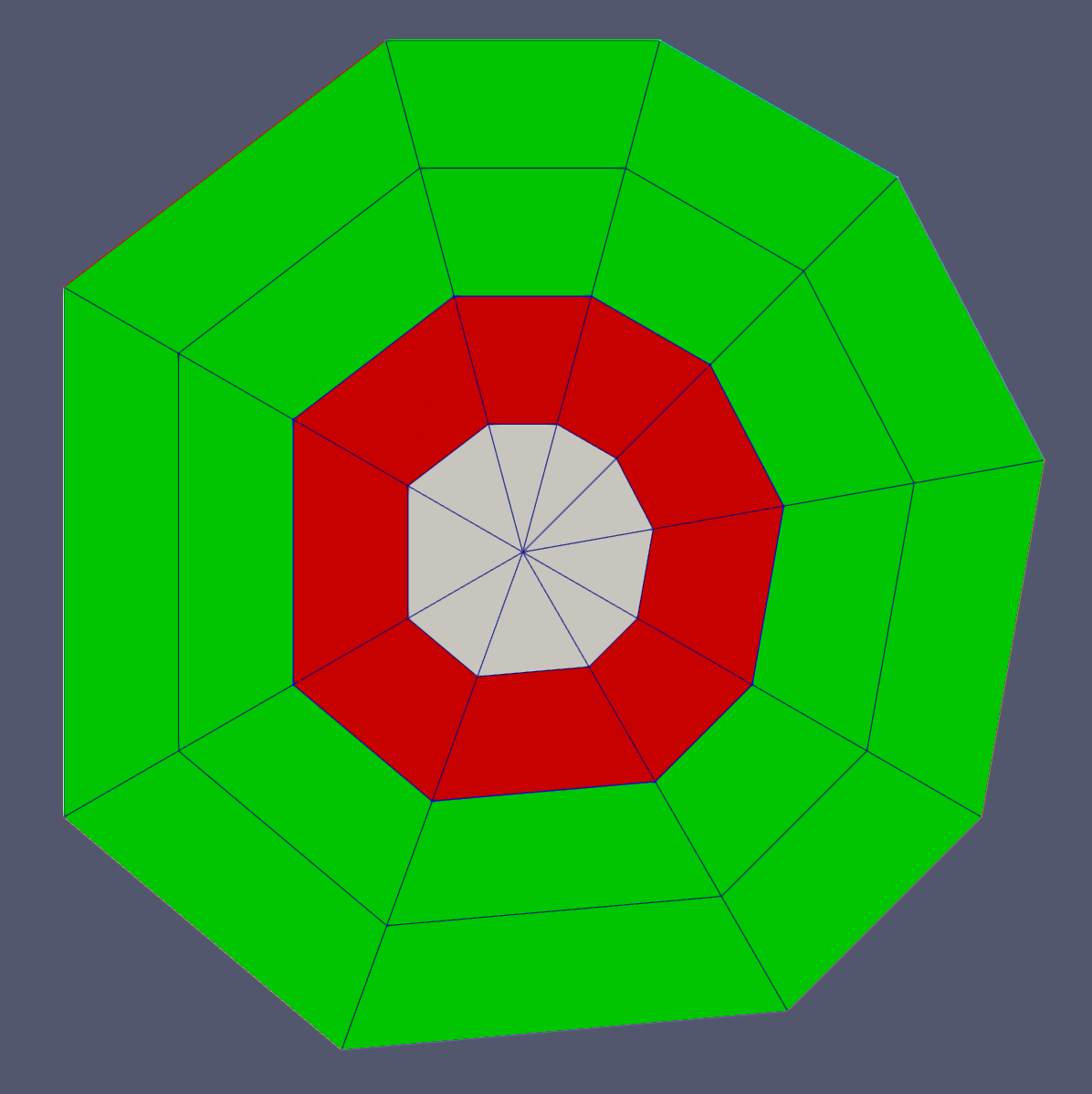 An example output of `AdvancedConcentricCircleGenerator` with (8) customized azimuthal sectors.