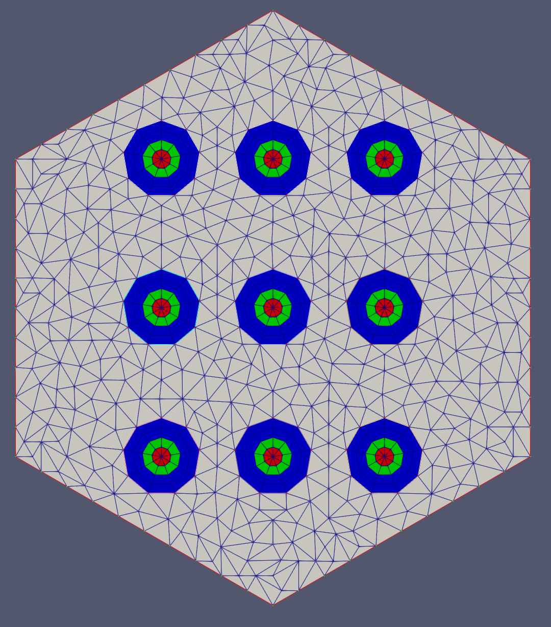 Output example of rectangular patterning.