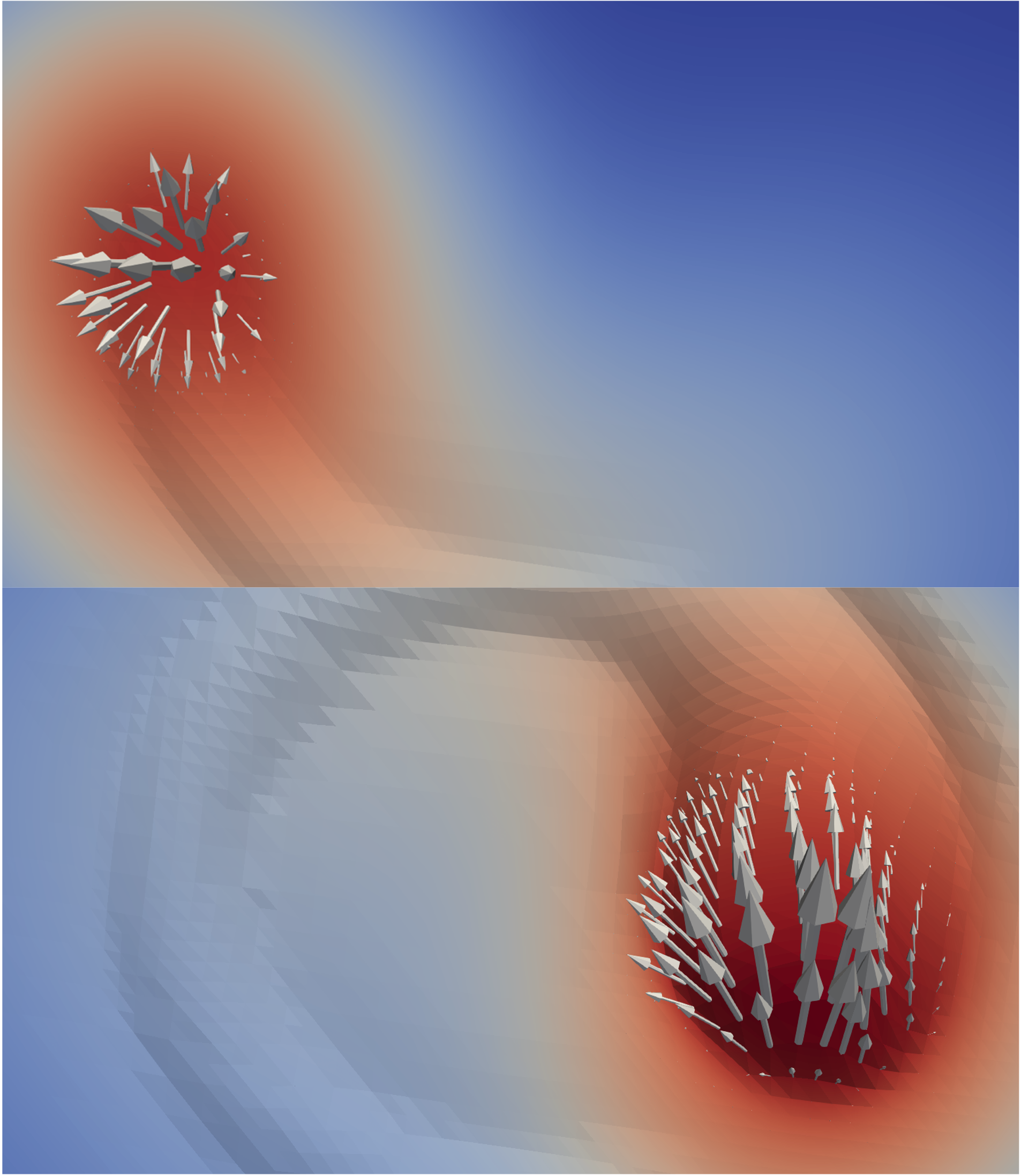 Melt-pool evaluation during laser welding, simulated using the MOOSE Navier-Stokes module.