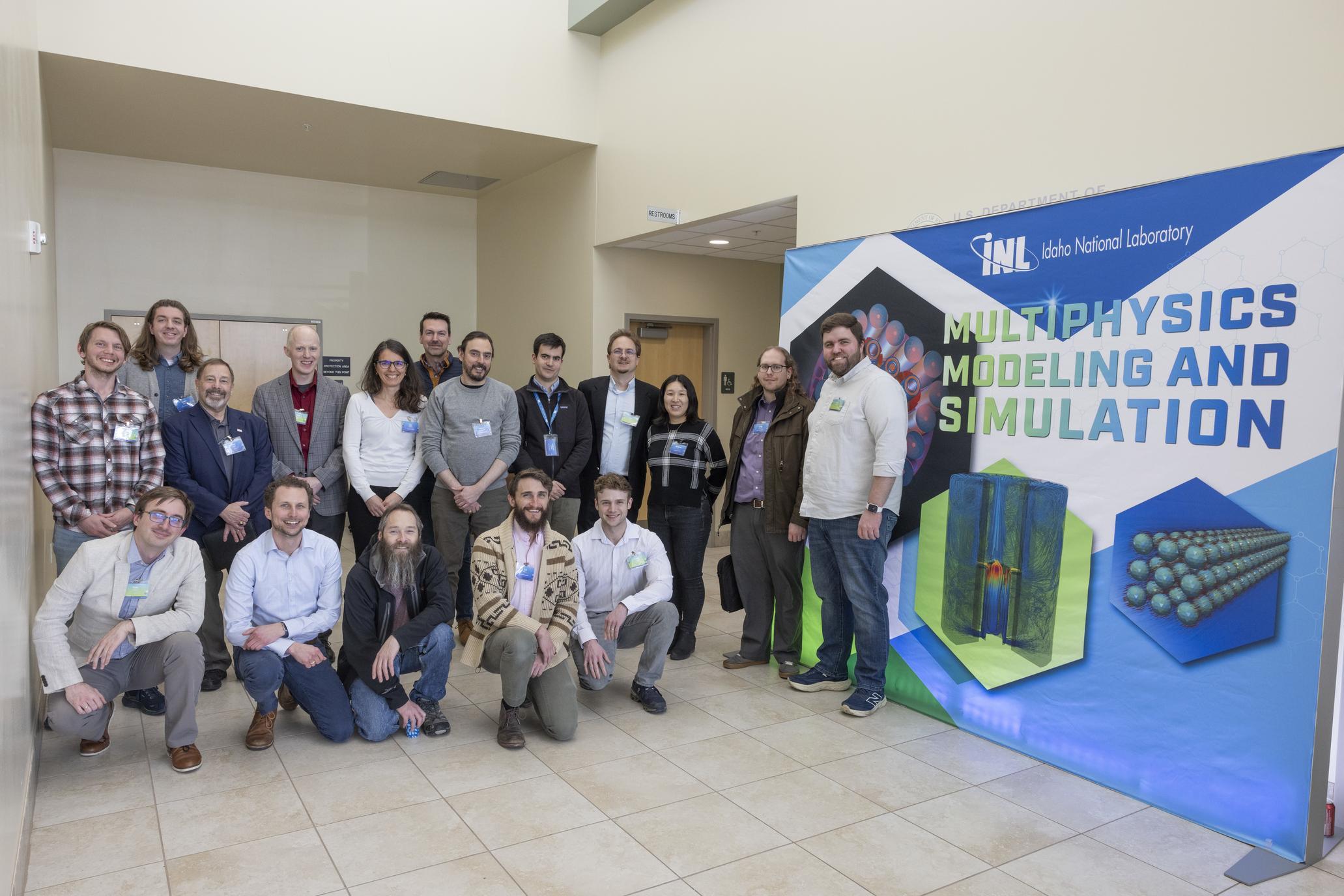 The current MOOSE framework development team alongside Steve Bajorek from the U.S. Nuclear Regulatory Commission (middle row, second from left). Not pictured: Alex Lindsay.